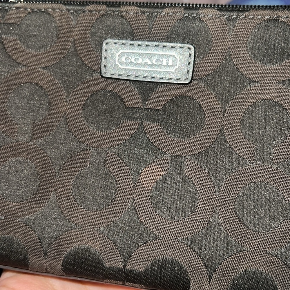 Coach brown wristlet wallet small wristlet coach brand wallet pouch wristlet - Picture 8 of 8